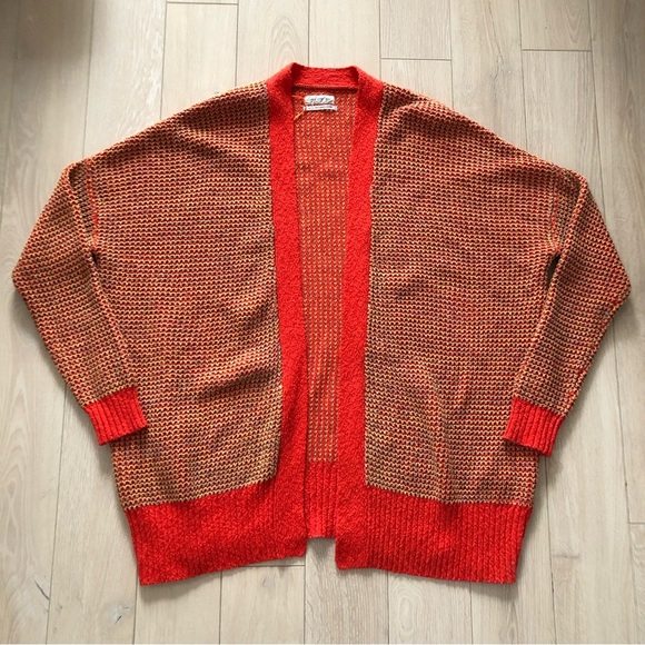 Urban Outfitters Cotton Blend Oversized Cardigan in Orange - Picture 1 of 9